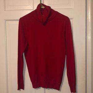 Calvin Klein Red Turtleneck